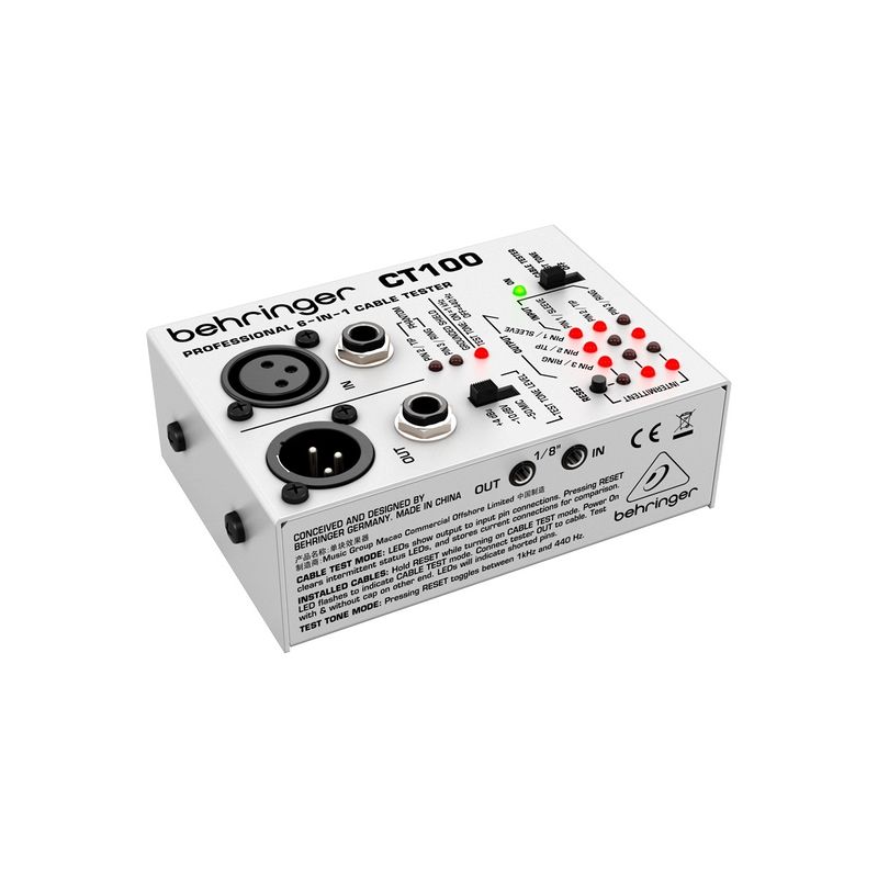 Behringer-Testador-de-cabos---CT100--Equipamento-de-Teste