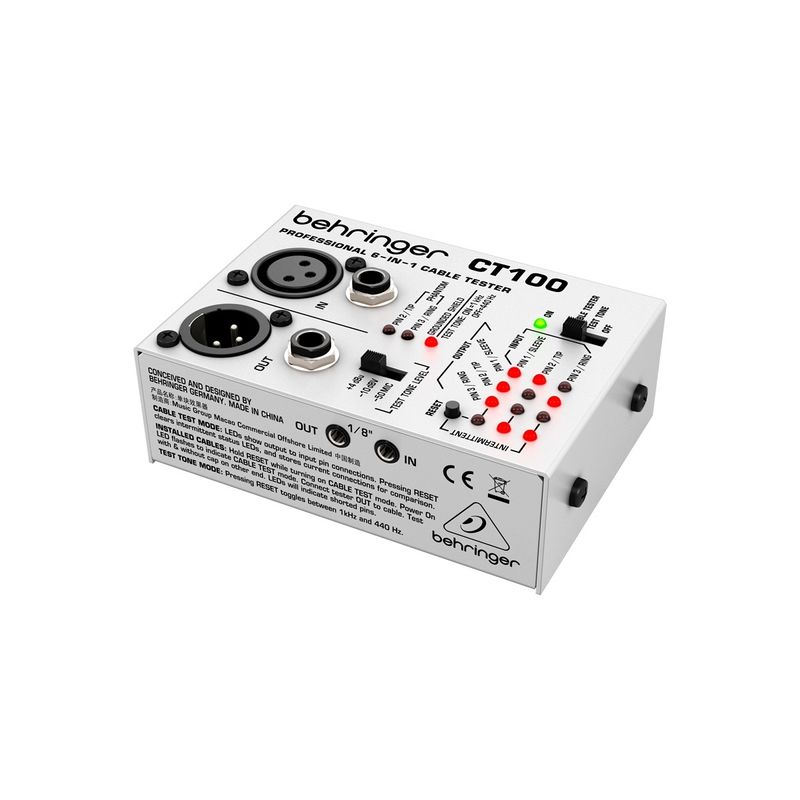 Behringer-Testador-de-cabos---CT100--Equipamento-de-Teste
