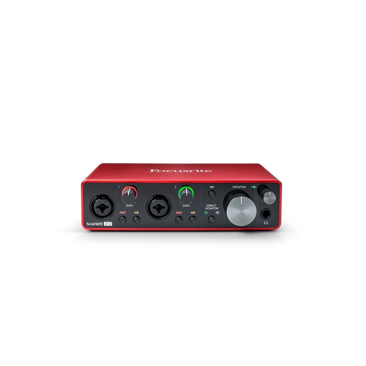 Interface de Áudio Focusrite Scarlett 2I2 USB com 2 Entradas